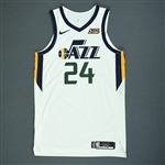 Allen, Grayson<br>White Association Edition - Worn 10/28/18<br>Utah Jazz 2018-19<br>#24 Size: 48+4