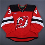 Allen, Jake<br>Red Set 2 - 2nd Period<br>New Jersey Devils 2023-24<br>#34 Size: 58G