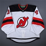 Allen, Jake<br>White Set 2 - 3rd Period<br>New Jersey Devils 2023-24<br>#34 Size: 58G