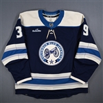 Angle, Tyler<br>Third Set 1 - Game-Issued (GI)<br>Columbus Blue Jackets 2023-24<br>#39 Size: 56