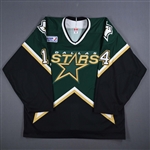 Barnes, Stu *<br>Green w/ Katrina Relief Patch<br>Dallas Stars 2005-06<br>#14 Size: 54