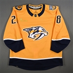 Anderson-Dolan, Jaret<br>Gold Set 3 w/ 25th Anniversary Patch<br>Nashville Predators 2023-24<br>#28 Size: 56