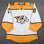 Anderson-Dolan, Jaret<br>White Set 2 w/ 25th Anniversary Patch - Warm-Ups Only<br>Nashville Predators 2023-24<br>#28 Size: 54
