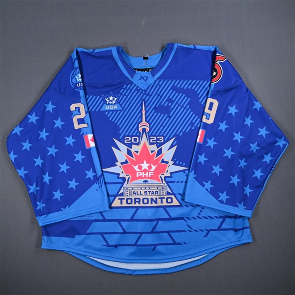 Chuli, Elaine<br>Blue All-Star - Game-Issued (GI)<br>United States 2022-23<br>#29 Size: LG Goalie