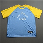Huff, Jay<br>City Edition Short-Sleeved Shooting Shirt - Game-Issued (GI)<br>Los Angeles Lakers 2021-22<br>#30 Size: XL Tall