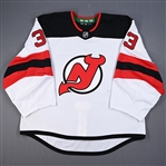 (NOBR), Name on Back Removed<br>White - CLEARANCE<br>New Jersey Devils <br>#33 Size: 58G