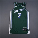 Hayes, Killian *<br>City Edition - Worn 4 Games - November 29, 2022 through January 26, 2023<br>Detroit Pistons 2022-23<br>#7 Size: 48 + 6