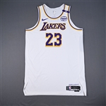 James, LeBron<br>Association Edition - Worn 2 Games - 11/10/24 & 11/15/24 (Recorded 2 Triple-Doubles, including Career High 4th Consecutive Triple-Double)<br>Los Angeles Lakers 2024-25<br>#23 Size:...