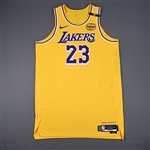 James, LeBron<br>Icon Edition - Worn 11/13/2024 (Recorded a Triple-Double)<br>Los Angeles Lakers 2024-25<br>#23 Size: 54+6