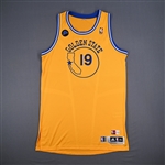 Amundson, Lou<br>Gold - Hardwood Classics w/ Mieuli Memorial Patch - Game-Issued (GI)<br>Golden State Warriors 2010-11<br>#19 Size: 2XL+2