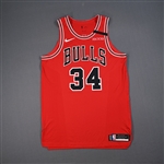 Carter Jr., Wendell *<br>Icon Edition - Worn 3/10/2020 - 1st Half<br>Chicago Bulls 2019-20<br>#34 Size: 52 + 4
