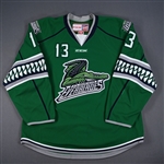 Hatch, Matt *<br>Green - Regular Season Jersey<br>Florida Everblades 2016-17<br>#13 Size: 56