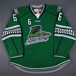 Raine, Kevin *<br>Green - Regular Season Jersey<br>Florida Everblades 2016-17<br>#6 Size: 58