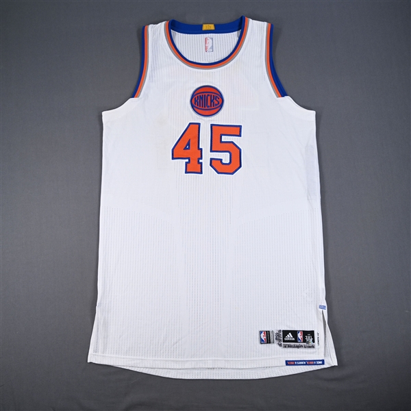 Aldrich, Cole *<br>White Christmas Day - Worn 12/25/2014<br>New York Knicks 2014-15<br>#45 Size: 3XL + 4"