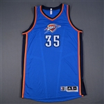 Durant, Kevin *<br>Christmas Day 2014 - Blue Christmas Alternate - Game Issued (GI)<br>Oklahoma City Thunder 2014-15<br>#35 Size: 2XL+2
