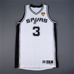 Belinelli, Marco *<br>White NBA Finals w/Finals Patch - Worn 1 Game (6/5/14 - Game 1)<br>San Antonio Spurs  2013-14<br>#3 Size: 2XL+2