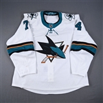 DeMelo, Dylan *<br>White Set 2<br>San Jose Sharks 2017-18<br>#74 Size: 56