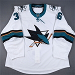 Hansen, Jannik *<br>White Set 2<br>San Jose Sharks 2017-18<br>#36 Size: 58