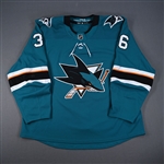 Hansen, Jannik *<br>Teal Set 3<br>San Jose Sharks 2017-18<br>#36 Size: 58