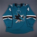 Dillon, Brenden *<br>Teal<br>San Jose Sharks 2017-18<br>#4 Size: 56