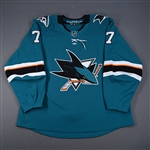 Martin, Paul *<br>Teal Set 3<br>San Jose Sharks 2017-18<br>#7 Size: 56