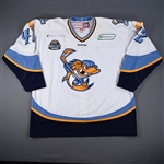 Seckel, Reed *<br>White w/ Winterfest patch<br>Toledo Walleye 2014-15<br>#42 Size: 56