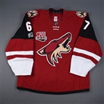 Crouse, Lawson *<br>Burgundy w/ NHL Centennial & 20th Anniversary Patches - Game-Issued (GI)<br>Arizona Coyotes 2016-17<br>#67 Size: 58