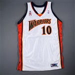 Blaylock, Mookie<br>White w/ 9/11 Memorial Ribbon - Game-Issued (GI)<br>Golden State Warriors 2001-02<br>#10 Size: 54