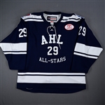 Hunt, Brad *<br>Navy Warm-Up Jersey - AHL 80th Anniversary Patch - Autographed<br>AHL All-Star 2015-16<br>#29 Size: 54