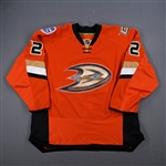 Perreault, Mathieu *<br>Orange - Stadium Series Period 1 - Game-Issued (GI)<br>Anaheim Ducks 2013-14<br>#22Size: 56