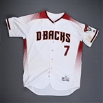Castillo, Welington *<br>White Opening Day Jersey<br>Arizona Diamondbacks 2016<br>#7 Size: 48