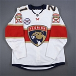 Trocheck, Vincent *<br>White Set 1 w/ 25th Anniversary Patch<br>Florida Panthers 2018-19<br>#21 Size: 54