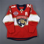 Trocheck, Vincent *<br>Red Set 1 w/A, w/ 25th Anniversary Patch<br>Florida Panthers 2018-19<br>#21 Size: 54