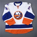 Mayfield, Scott *<br>White w/ Brooklyn Inaugural Season and Al Arbour Memorial Patches<br>New York Islanders 2015-16<br>#42 Size: 58+
