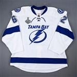 Sustr, Andrej *<br>White - Stanley Cup Final - Autographed<br>Tampa Bay Lightning 2014-15<br>#62 Size: 58+