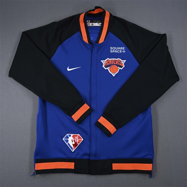 Burks, Alec<br>City Edition Jacket - Game-Issued (GI)<br>New York Knicks 2021-22<br>#18Size: L Tall