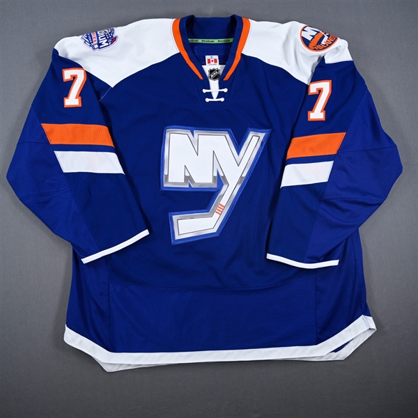 Carkner, Matt *<br>Blue - Stadium Series 1/29/14 at Yankee Stadium - Game-Issued (GI)<br>New York Islanders 2013-14<br>#7 Size: 58+