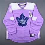 Komarov, Leo *<br>Lavender w/A - Hockey Fights Cancer - Warm-Up<br>Toronto Maple Leafs 2017-18<br>#47 Size: 56