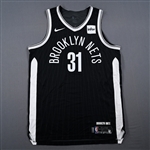 Allen, Jarrett *<br>City Edition - Worn 4/1/2018<br>Brooklyn Nets 2017-18<br>#31 Size: 52 + 4"