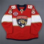 Hoffman, Mike *<br>Red Set 1 w/ 25th Anniversary Patch<br>Florida Panthers 2018-19<br>#68 Size: 56
