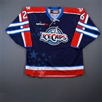 Blanchard, Nicolas *<br>Navy - "Stars and Stripes" - Worn on April 10, 2015<br>St. Johns IceCaps 2014-15<br>#26 Size: 54