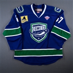Baertschi, Sven *<br>Blue - Calder Cup Finals - Autographed - PHOTO-MATCHED<br>Utica Comets 2014-15<br>#47 Size: 56