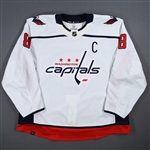 Ovechkin, Alex<br>White Set 2 w/C - Game-Issued (GI)<br>Washington Capitals 2023-24<br>#8 Size: 60