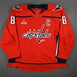 Ovechkin, Alex<br>Red Set 3 w/C - Game-Issued (GI)<br>Washington Capitals 2023-24<br>#8 Size: 60