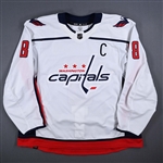 Ovechkin, Alex<br>White Set 1 w/C - Game-Issued (GI)<br>Washington Capitals 2023-24<br>#8 Size: 60