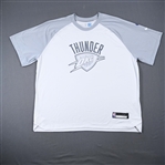 Favors, Derrick<br>City Edition Short Sleeved Shooting Shirt - Game-Issued (GI)<br>Oklahoma City Thunder 2021-22<br>#15 Size: XXL Tall