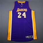 Bryant, Kobe *<br>Purple - Worn 2/24/2016<br>Los Angeles Lakers 2015-16<br>#24 Size: 4XL +4"