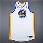 Barron, Earl<br>White w/ 50 Seasons in the Bay Area Patch - Game-Issued (GI)<br>Golden State Warriors 2011-12<br>#40 Size: 4XL+4
