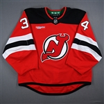 Allen, Jake<br>Red Set 1 - 1st Period<br>New Jersey Devils 2024-25<br>#34 Size: 58G