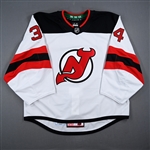 Allen, Jake<br>White Set 3 / Playoffs - Back-Up Only<br>New Jersey Devils 2024-25<br>#34 Size: 58G
